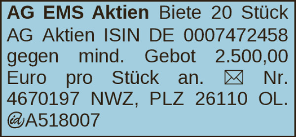Vorschaubild der Anzeige, (Id: 2032915)