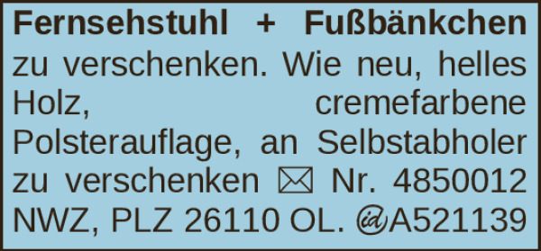 Vorschaubild der Anzeige, (Id: 2065562)