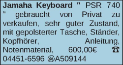 Vorschaubild der Anzeige, (Id: 1962804)