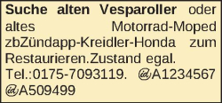 Vorschaubild der Anzeige, (Id: 1966509)