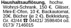 Vorschaubild der Anzeige, (Id: 1967823)