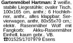 Vorschaubild der Anzeige, (Id: 2061212)