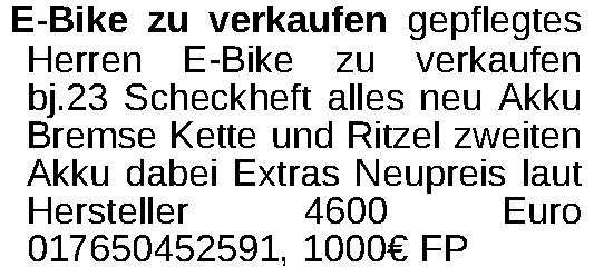 Vorschaubild der Anzeige, (Id: 2064821)